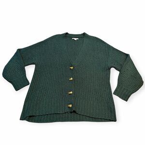 AMERICAN EAGLE AEO Women’s Green Chunky Knit Cardigan Sweater Medium